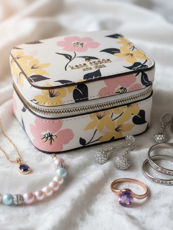 kate spade Handbags - kate spade Floral Jewelry Case - White/Pink/Yellow